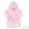 FBR305-P: Pink Bunny Embossed Hooded Robe (0-6 Months)